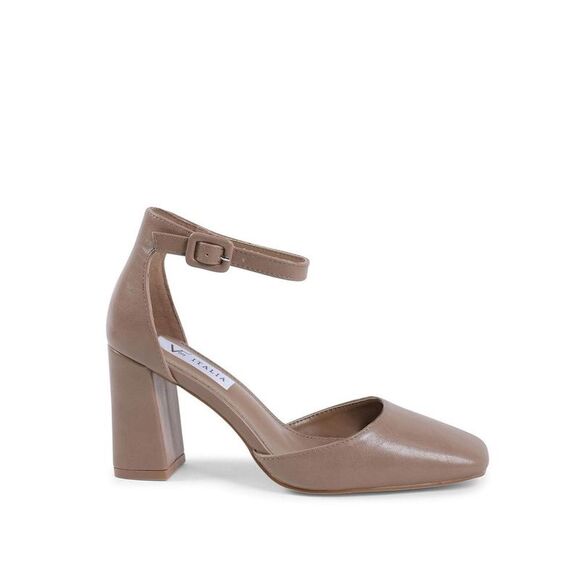 19V69 Italia Beige Artificial Leather Mid Heel Women's Pumps